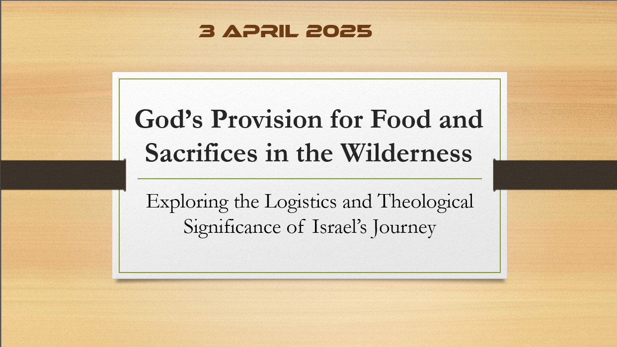 WEDNESDAY NIGHT 2 APRIL 25 BIBLE CLASS