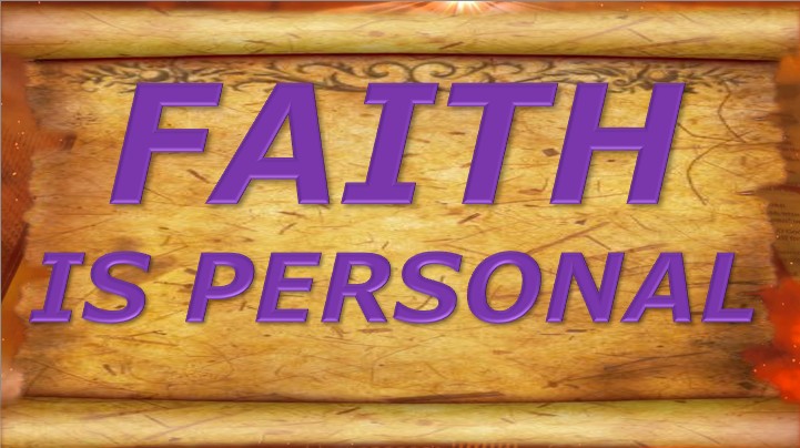 Faith Is Personal